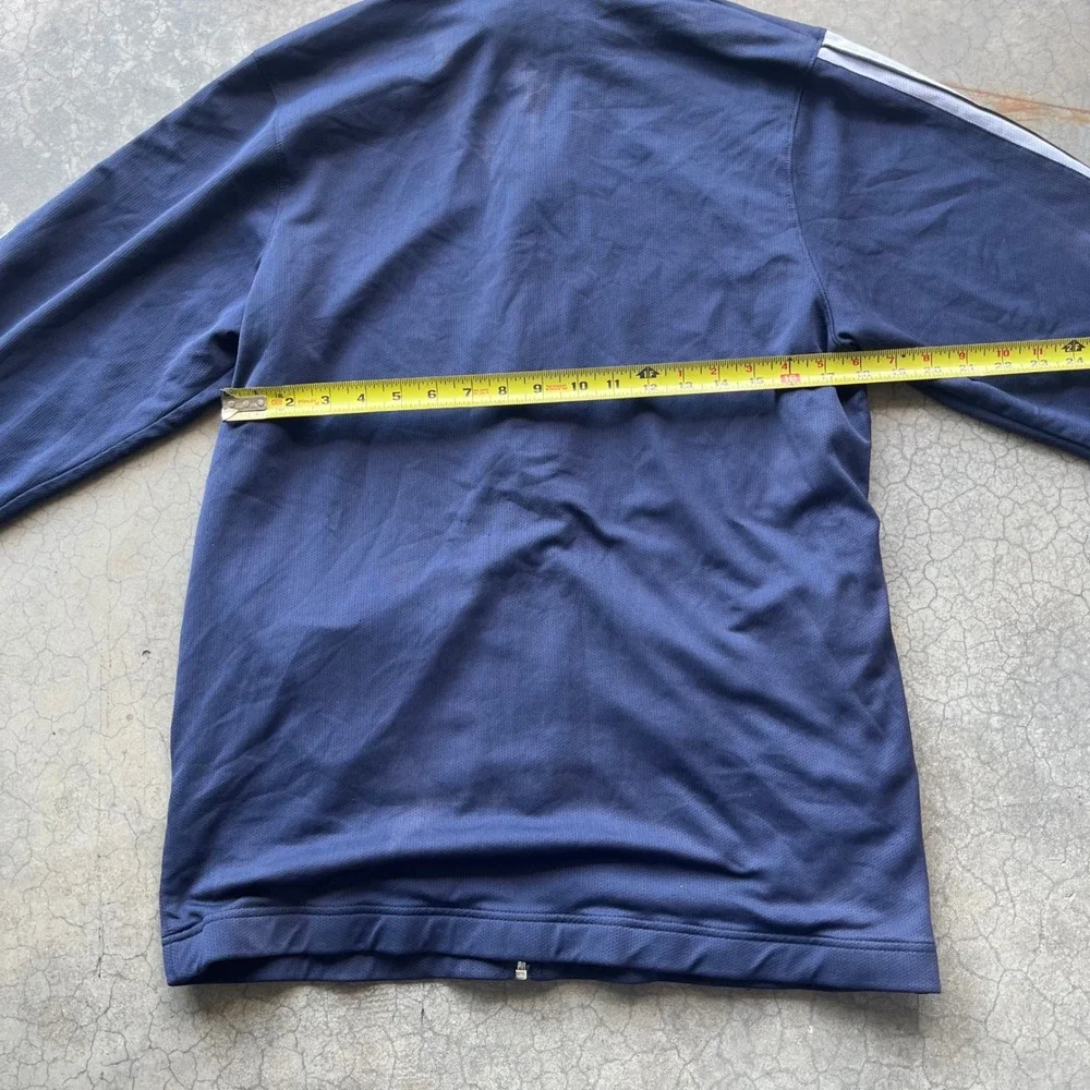 Nike Mens Track Jacket Navy Blue White Stripe Full Zip Swoosh Logo Medium